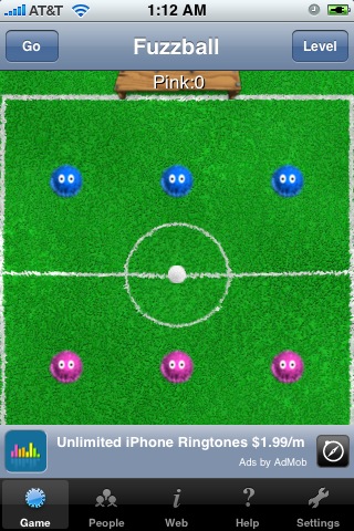 Screenshot Fuzzball Free: A multiplayer Billiards / Soccer strategy game against online friends over 3G internet Screenshot Fuzzball Free: A multiplayer Billiards / Soccer strategy game against online friends over 3G internet